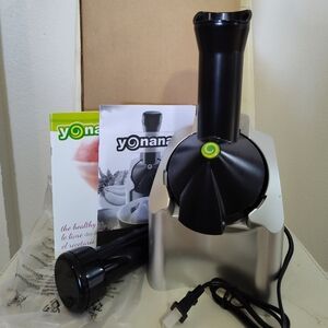 Yonanas Frozen Dessert Maker - Silver and Black- Unused Open Box New In Box